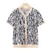 Fashion V-neck Short-sleeved T-shirt Women's Summer Printed Mother Wear Plus Size Middle-aged Blouse