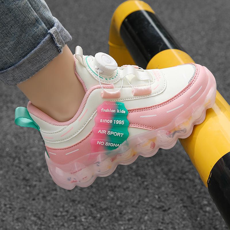 Розовые водонепроницаемые кроссовки из искусственной кожи для девочек — фото 14