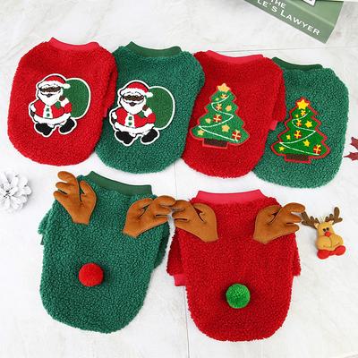 Christmas Dog Clothes Costume Winter Chihuahua Pug Pet Dog Clothing Hoodies New Year Cat Puppy Clothes Vest Shirt For Small Dogs