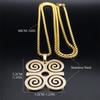 Adinkra Sankofa Symbol DWENNIMMEN Necklace for Women Men Stainless Steel West African Wisdom Chain Necklaces Jewelry N8086S01