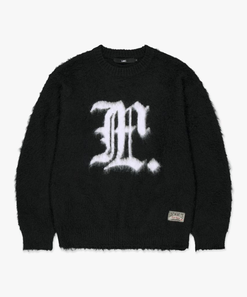 LMC Gothic Logo Brush Round Knit Black