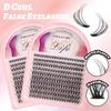 False Eyelash Extension Set, Single Tuft Of Hair 200 Tufts 30 + 40 + 50 + 60 + 80 + 100D Eyelashes