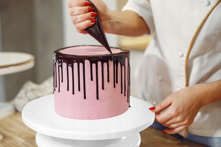 Drehplatte für Kuchen Drehteller für Torte Kuchen + Spachtelset