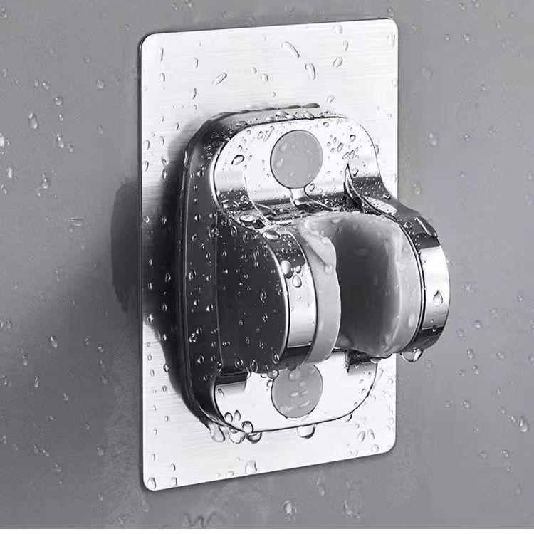 

1/2 Стойка для дрели без сверления Держатель для душевой лейки Кронштейны Черный Присоска Настенный Регулируемый Аксессуары для ванной комнаты Держатель для душа серебряный