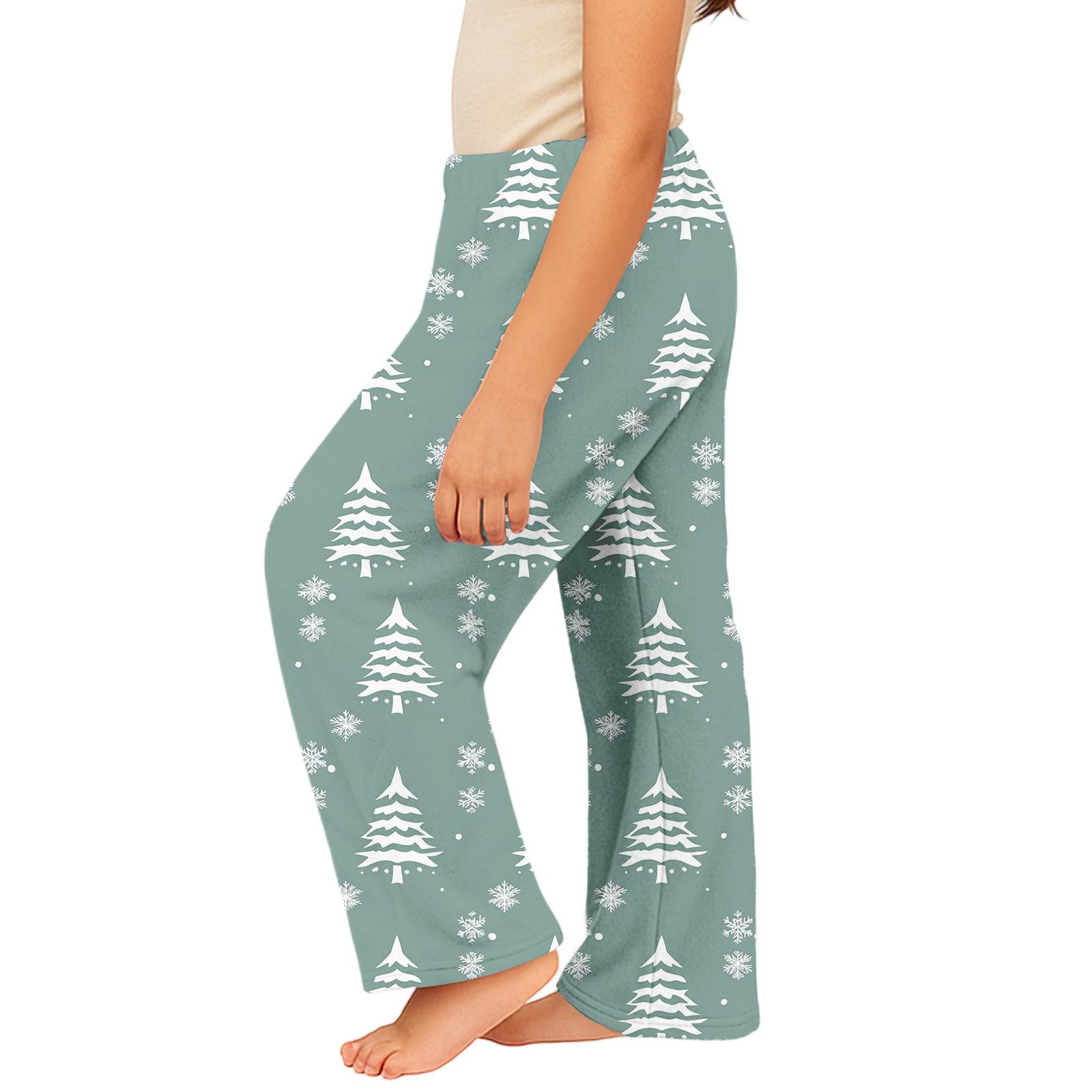 

Детские зимние брюки полной длины с длинным рождественским принтом 160