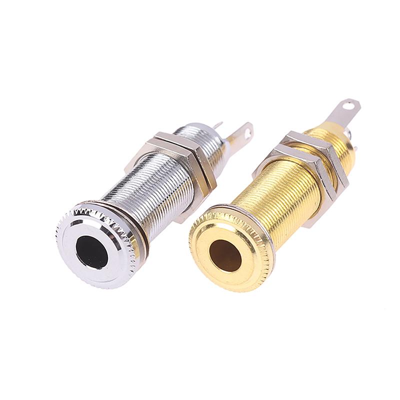 Chitară Electrică Bas Mufă 6.35Mm Stereo 1/4 Inch Mufe de Ieșire Mufă Alamă Stil Tub Drept Mufă Anti-Zgomot Soclu