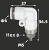 NRL 1700r/min Elbow M5 1/8" 1/4" 3/8" 1/2" BSP Male 4 6 8 10 12 Mm Tube Air Pneumatic High Speed Rotary Pipe Fitting Connector