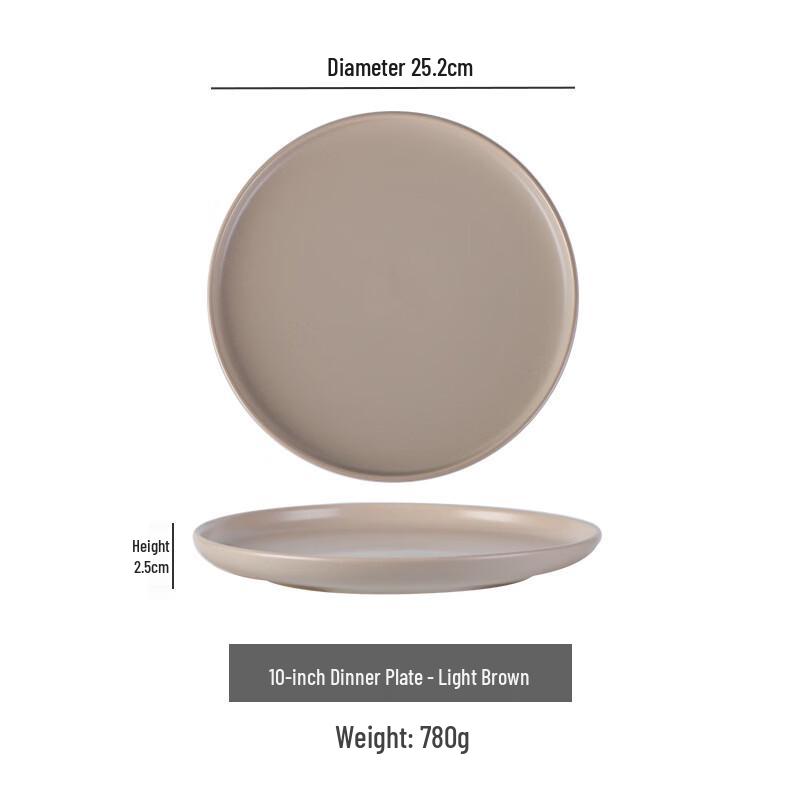 Shangqi Ceramic 10-inch Flat Dinner Plate