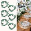 3pcs Rustic Artificial Plant Napkin Rings Simulation Napkin Buckles  Wedding Banquet