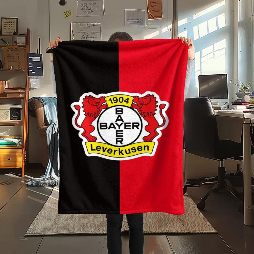 1ks Bayer 04 Leverkusen Potisk Flanelová deka, Vysoká kvalita Pohodlná pro Všechna roční období, Domácí dekorace, Teplo a Pohodlí, Perfektní pro Vánoční dárky13
