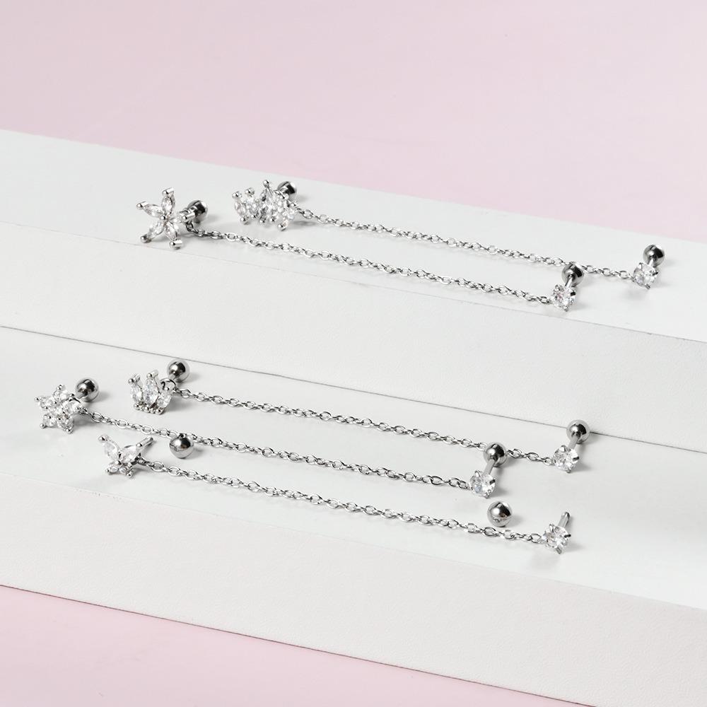 Steel Piercing Earring Zircon Helix Piercing Fashion Tragus Piercing Gift