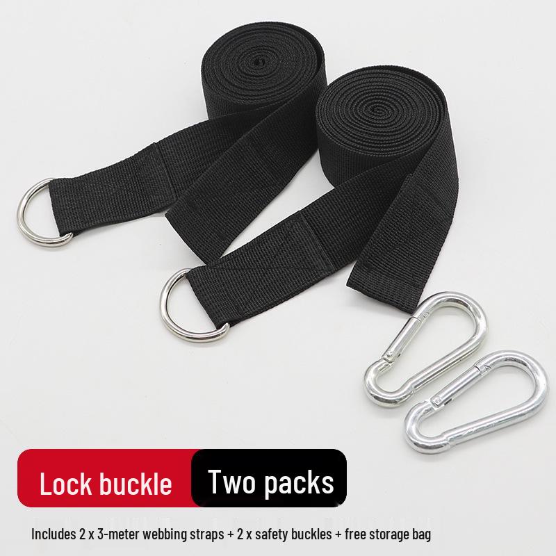 

Two-Piece Outdoor Hammock Rope Set: Nylon Tree Strap for Secure Swing or Hanging Chair