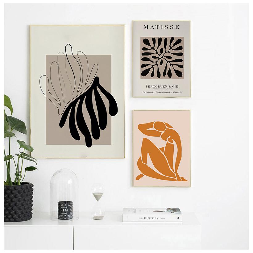 Abstract Curve Geometry Plakát Matisse Malba na plátno Barevný styl Plakáty a grafiky Nástěnné malby do obývacího pokoje Domácí dekorace Bez rámu