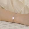 Simple Welded Flower Pendant Bracelet with Four Blossoms Fashion Versatile Best Friend Jewelry