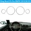 4 bucăți/set crom ABS bord indicator inel pentru bord potrivit pentru BMW E38 1994-2001/ E39 1995-2004 / E53 1999-2006