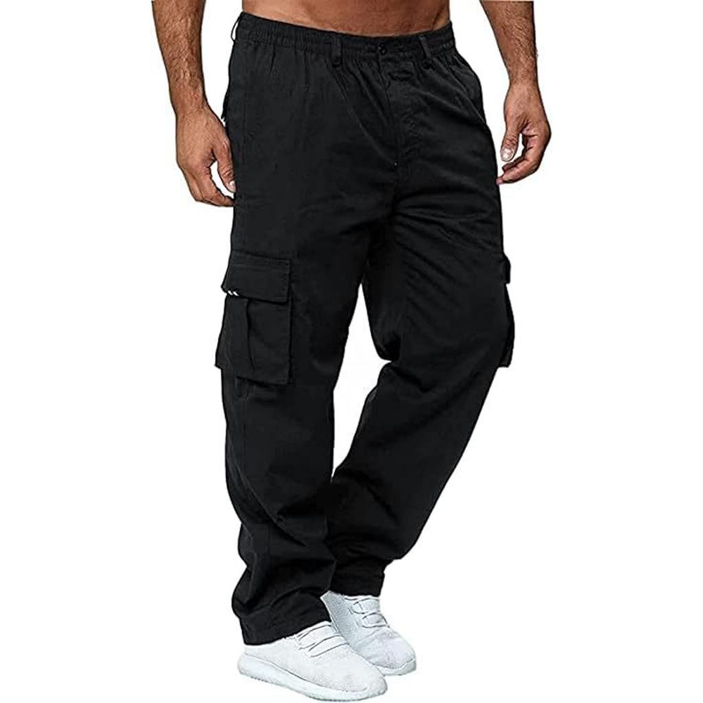 Men'S Sports Pants Running Pants Outdoor Pocket Work Pants Casual Pants
