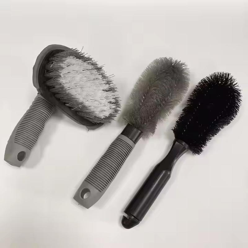 Heavy Duty Wheel Rim Cleaning Brush - Car/Truck Tire Scrub Tool with Long Handle