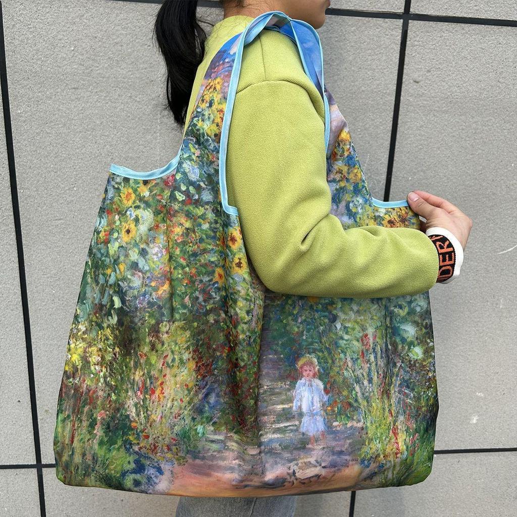 Borsa Tote da Viaggio Pieghevole Ecologica con Cartoni Animati - Borsa da Shopping a Spalla Singola di Grande Capacità per Donne