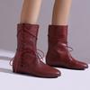 Women's Flat-bottomed Short Boots Autumn and Winter New Comfortable Large-size Casual Short Boots