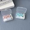 Candy Color Contact Lens Case Portable Transparent Travel Lens Container with Tweezers