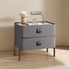 Italian Luxury Modern Minimalist Solid Wood Bedside Table High-End Solid Oak Nightstand for Main Bedroom Sofa Side Storage Box