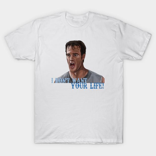 

Men Black Print T-shirt Varsity Blues: I Don T Want Your Life! No-Cut Transfer Paper Print Cotton Tshirt 3XL белый