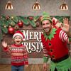 Xmas Display Ornament Decorated Holiday Backdrop Festive Background Pine Branch Decor Christmas Celebration Display For Home