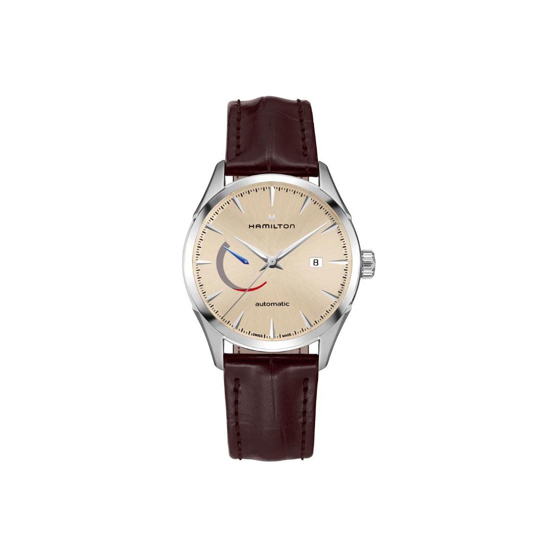 Hamilton Men's Beige Jazzmaster Automatic Mechanical Movet Fashion Waterproof Watch Dial Watches H32635521