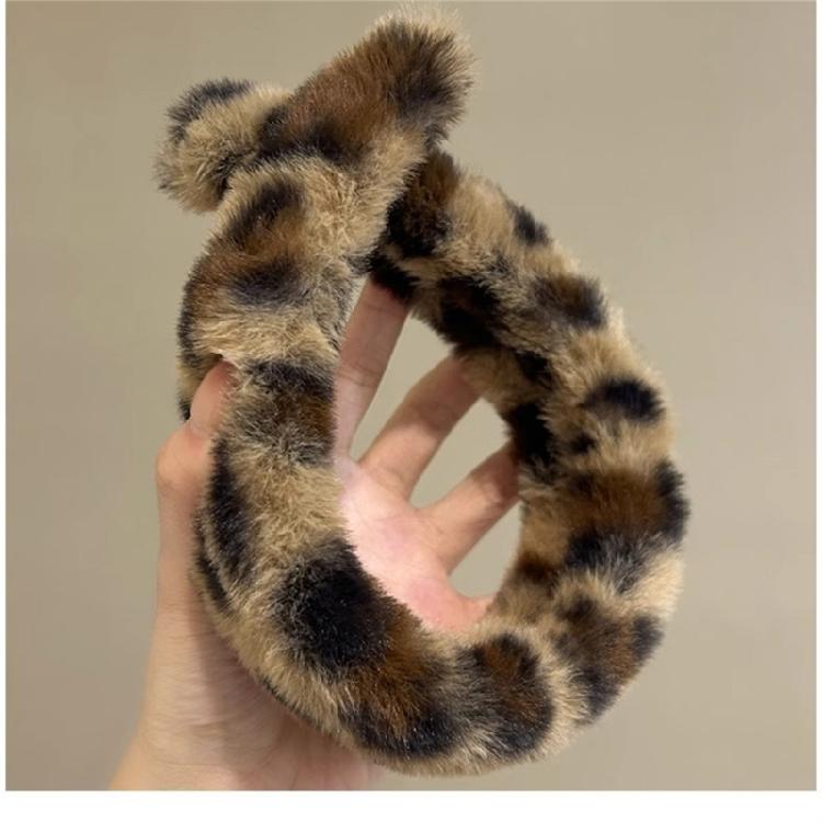 Modna opaska do włosów w panterkę Damska i dziecięca ozdoba głowy Zabawna opaska do włosów dla pań i nastolatek