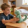 Realistisches Echsen-Stofftier Weiches Kuscheltier mit Großen Weißen Augen & Freundlichem Ausdruck Niedliche Schreibtischdeko Geschenk für Kinder Sammler
