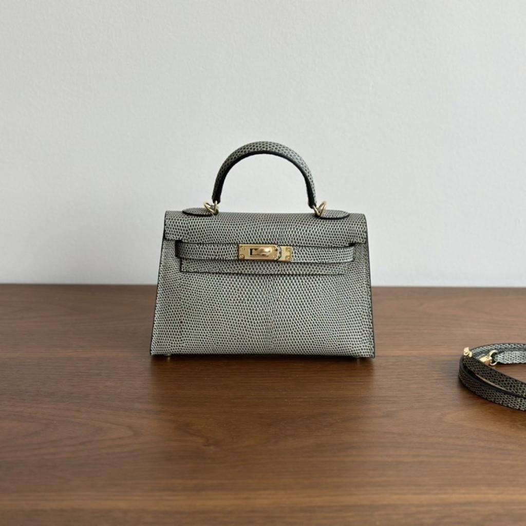 Kazilan 19cm Kelli mini lizard pattern handbag commuter fashion casual simple one-shoulder crossbody bag women's bag