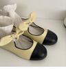 Fashion temperament French bow shallow mouth flat-soled single shoes women's 2025 new spring and autumn soft-soled Mary Jane small leather shoes