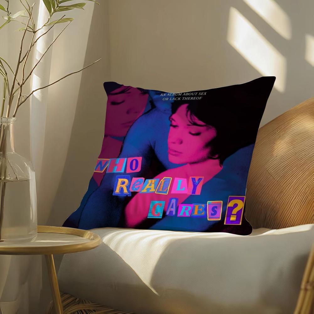 Band Music T-Tv-Girl Cushion Cover Soft Short Plush Pillow Cover Smooth Cozy Texture Aesthetic Cushion Case Home Decor