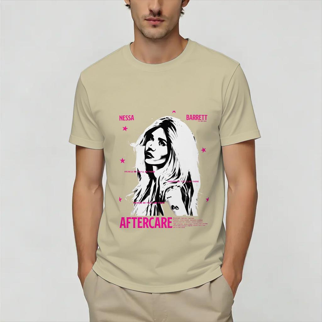Nessa Barrett Aftercare T Shirts for Unisex Cotton Hipster TShirts O Neck Tee Shirt Short Sleeve Tops Printed