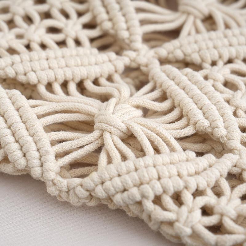 REWELL Cotton Rope Tassel Shoulder Bag