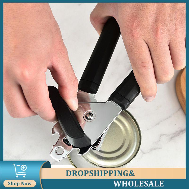 

Ручной консервный нож, многофункциональный эргономичный профессиональный кухонный инструмент из нержавеющей стали, нож для открывания бутылок с напитками и крышек банок красный