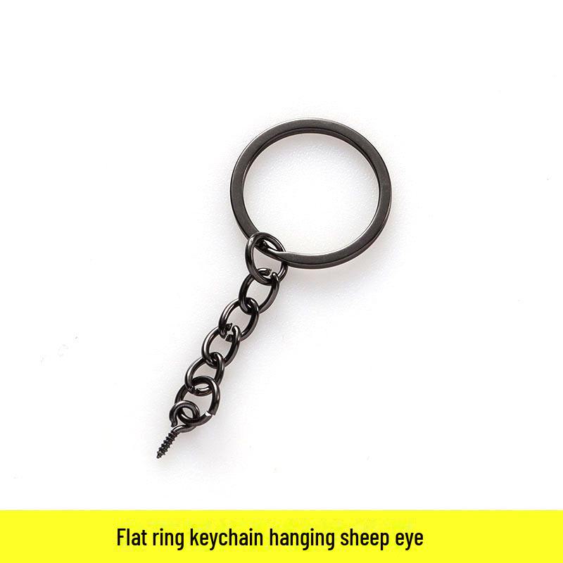 Gun Black Metal Key Chain Doll DIY Jewelry Handmade Accessory