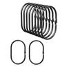 12 Pcs Glide Smoothly Oval Shower Hooks Rust Proof Shower Curtain Rod Hangers  Shower