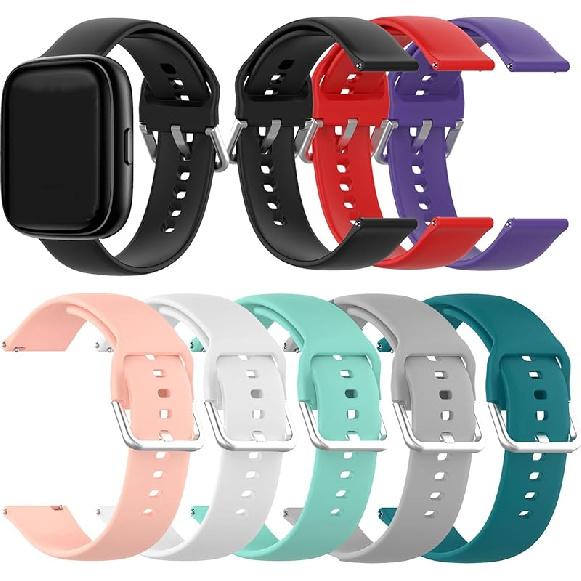 Compatible with Faweio IDW26 IDW20/Fitpolo IDW208P/BOOOMIC&Mikego&SENBONO IDW25/KEEPONFIT IDW26/TOOBUR IDW26 IDW20 Smart Watch Bands, Flexible 8-Pack