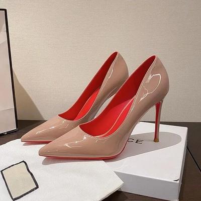 Sexy Červené Podpatky pro Dámu Ženy 7-9CM Stiletto Špičaté Boty Ženy Noční Klub Plesové Párty Boty Zapatos De Mujer