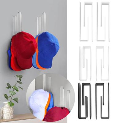 Suport pentru șapcă de baseball, Acrilic robust autoadeziv, Organizator cu cârlig pentru șapcă montat pe perete, Potrivit pentru dormitor, sufragerie, autoadeziv