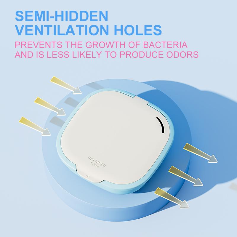 New Models Magnetic Invisible Braces Storage Box With Mirror Retainer Braces Box Denture Drain Soaking Box