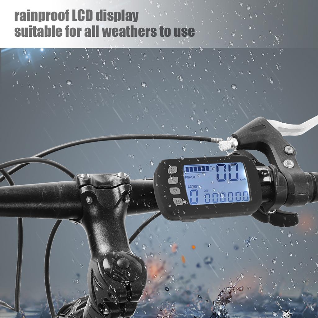 Controler Fără Perii 24V/36V 350W, Panou LCD, Mânere Accelerator, Kit Manete Frână pentru Biciclete Electrice Scutere Modificare