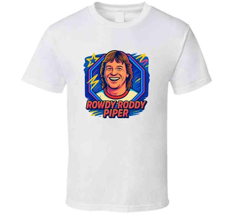 Rowdy Roddy Piper Retro Wrestling Cartoon Unisex T-Shirt S