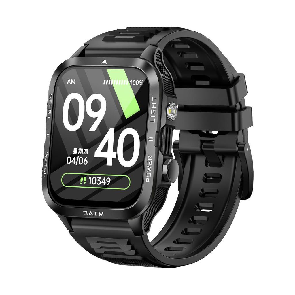 Smartwatch, QTLLBT, Outdoor-Sportuhr, unterstützt kabellose Anrufe, Fernfotoaufnahme und Musiksteuerung, überwacht über 100 Sportmodi, Herrengeschenk