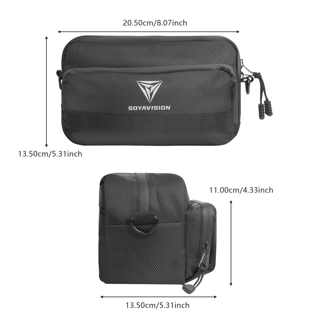 Motorcycle Handlebar Bag Universal Tool & Crossbody Bag Dirtbike Storage Pouch for Front Fork Sissy Bar for Cruiser Softail Dyna