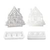 Candlestick Silicone Mold Candle Stand Mould Christmas Tree House Shaped Candle Holder Gypsum Molds Home Decorations