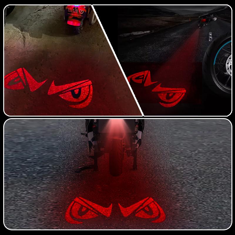 Motorcycle LED Projection Tail Light Electric Modification Welcome Decoration Anti-collision Laser Light Brake Warning Lights