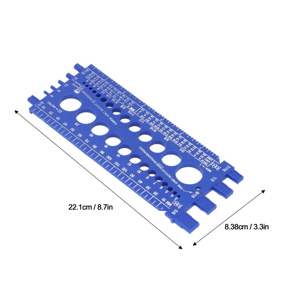 Plastic Material Bolt Identifier Gauge Blue/White Bolt Sizer Thread Gauge Checker  Screw Gauges