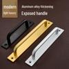 Hole-Free Aluminum Alloy Sliding Door Handle for Cabinets and Drawers